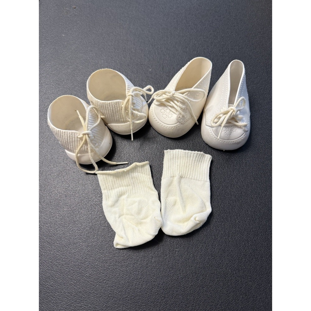 Vintage Cabbage Patch Kids Doll Shoes 2 Pairs Shoes 1 Pair Socks